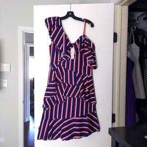 Alice & Olivia NWT Collegiate Striped Dress